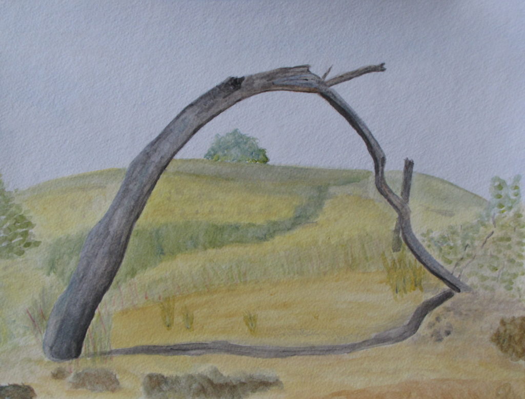 ARCH, PEAKED HILL DUNES, Russell Steven Powell watercolor on paper, 11×15